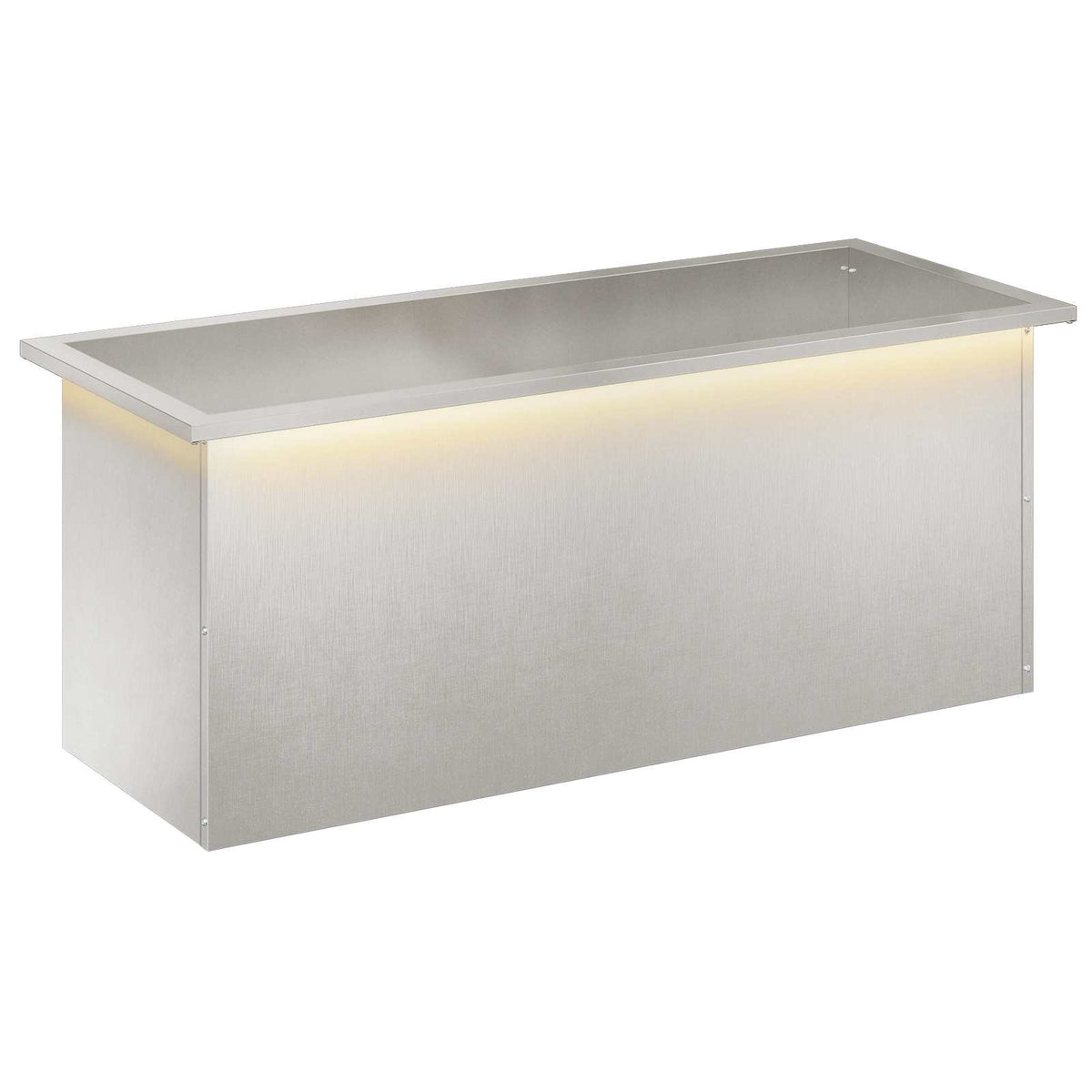 Sodo vazonas su LED Sidabrinė 40 x 100 x 40 cm