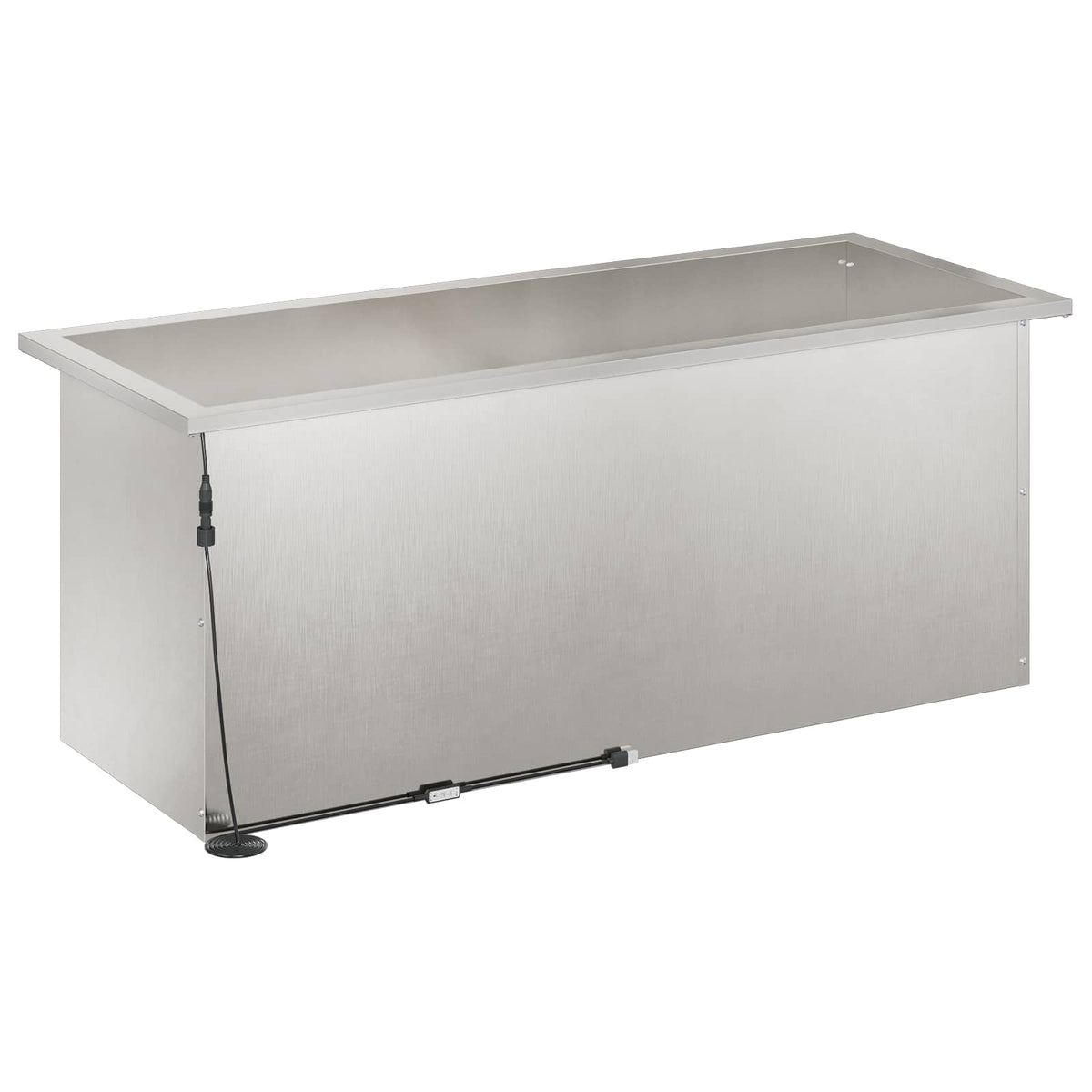 Sodo vazonas su LED 2 vnt. Sidabrinė 40 x 100 x 40 cm