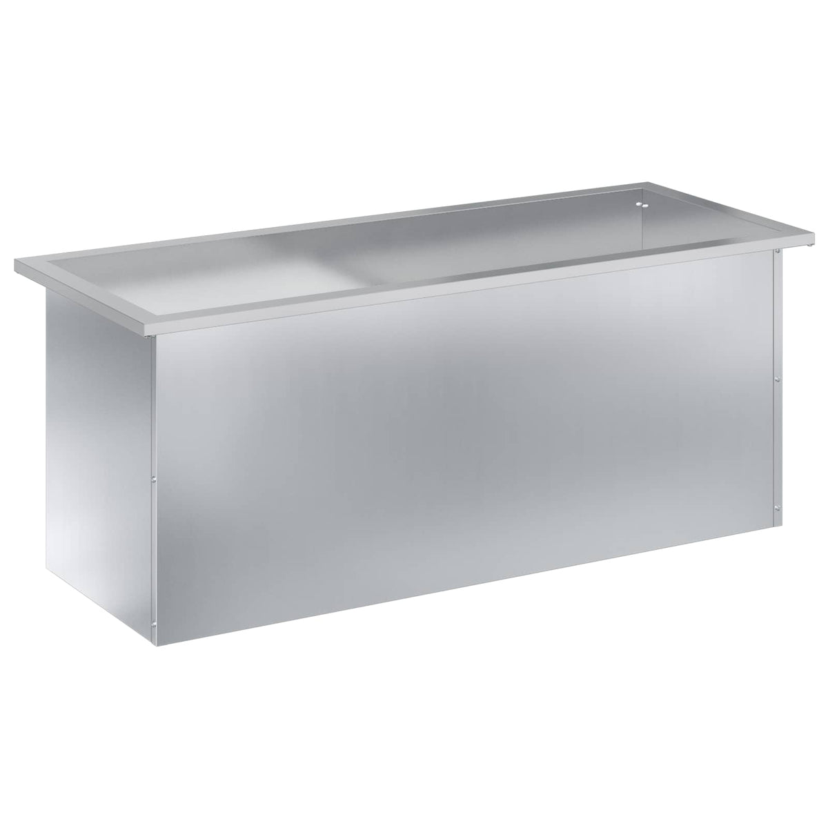 Sodo vazonas su LED Sidabrinė 40 x 100 x 40 cm