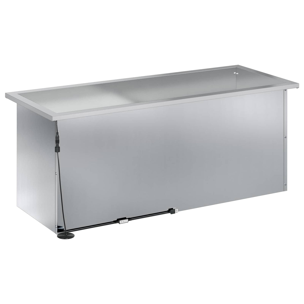 Sodo vazonas su LED 2 vnt. Sidabrinė 40 x 100 x 40 cm