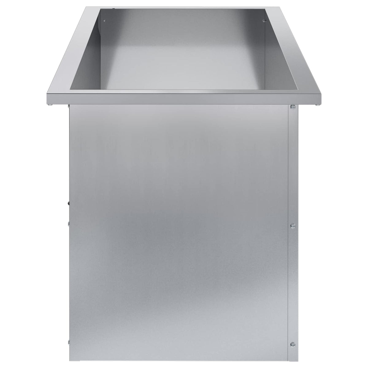 Sodo vazonas su LED 2 vnt. Sidabrinė 40 x 100 x 40 cm