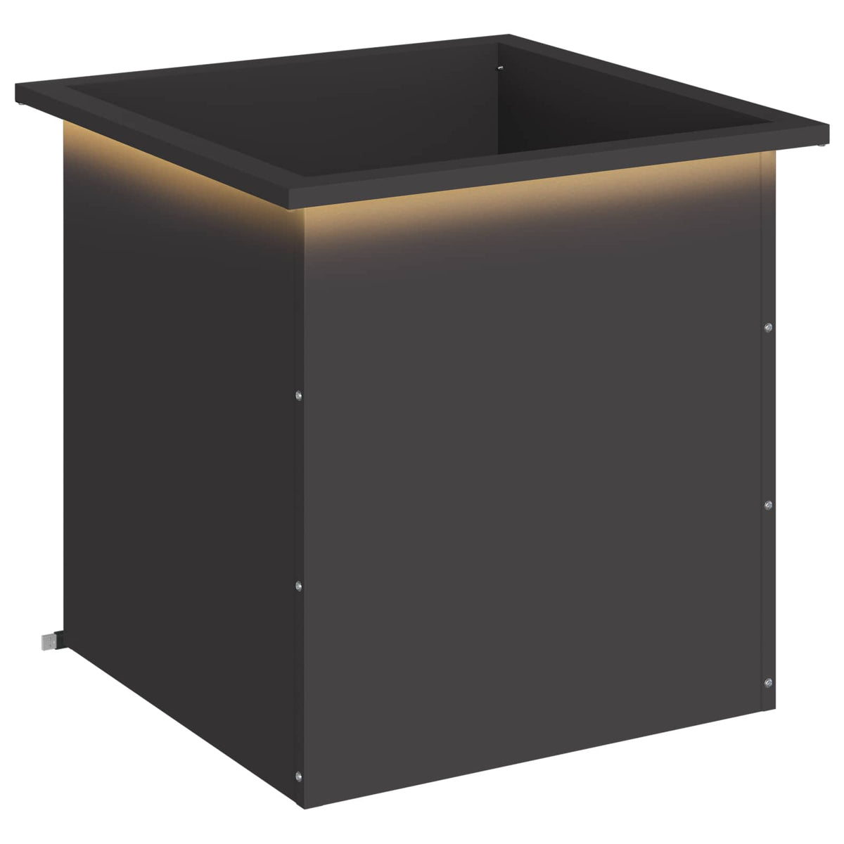 Sodo vazonas su LED Juoda 50 x 50 x 48 cm Plienas