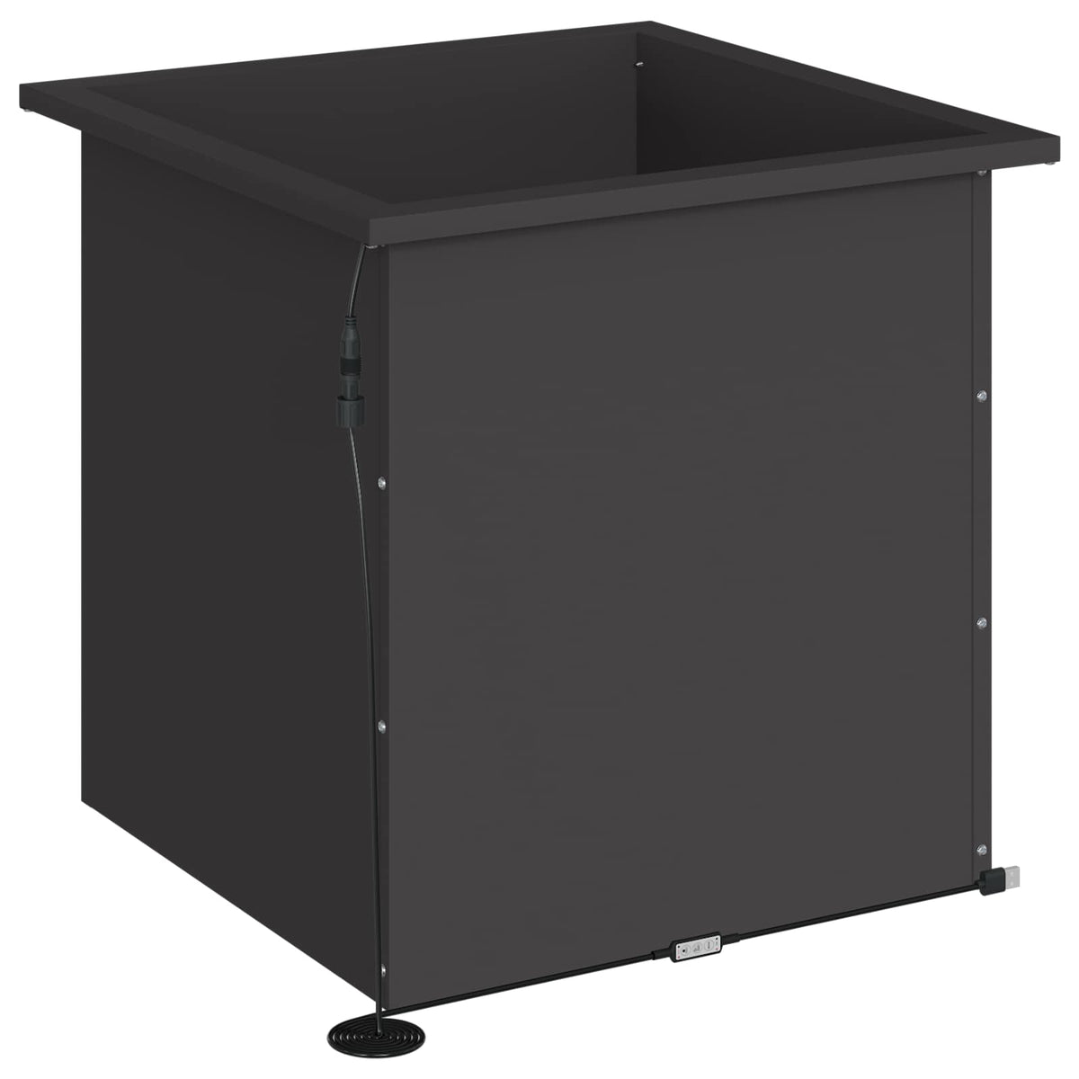 Sodo vazonas su LED Juoda 50 x 50 x 48 cm Plienas
