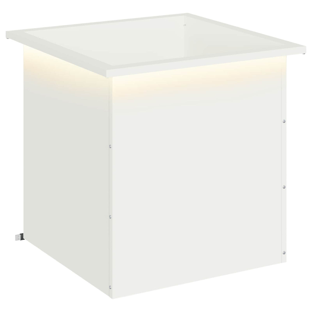 Sodo vazonas su LED Balta 50 x 50 x 48 cm Plienas
