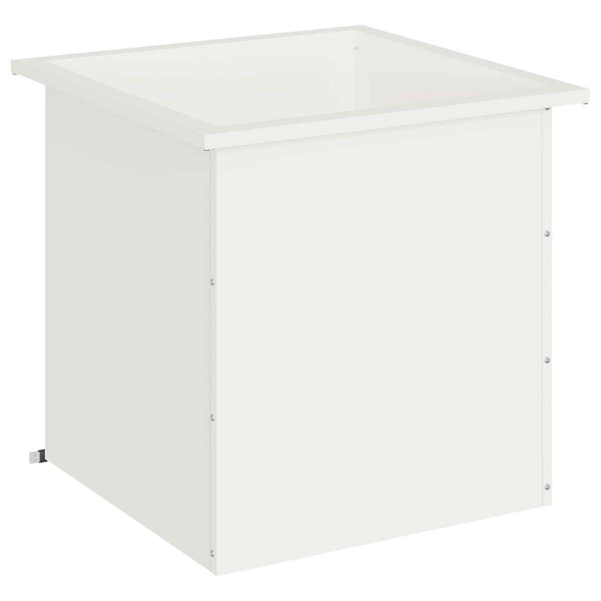 Sodo vazonas su LED Balta 50 x 50 x 48 cm Plienas