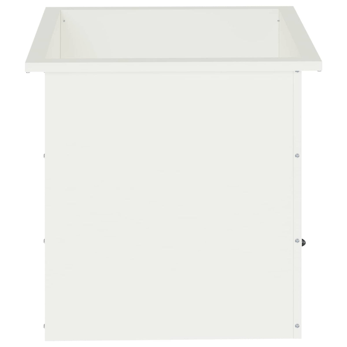 Sodo vazonas su LED 2 vnt. Balta 50 x 50 x 48 cm Plienas