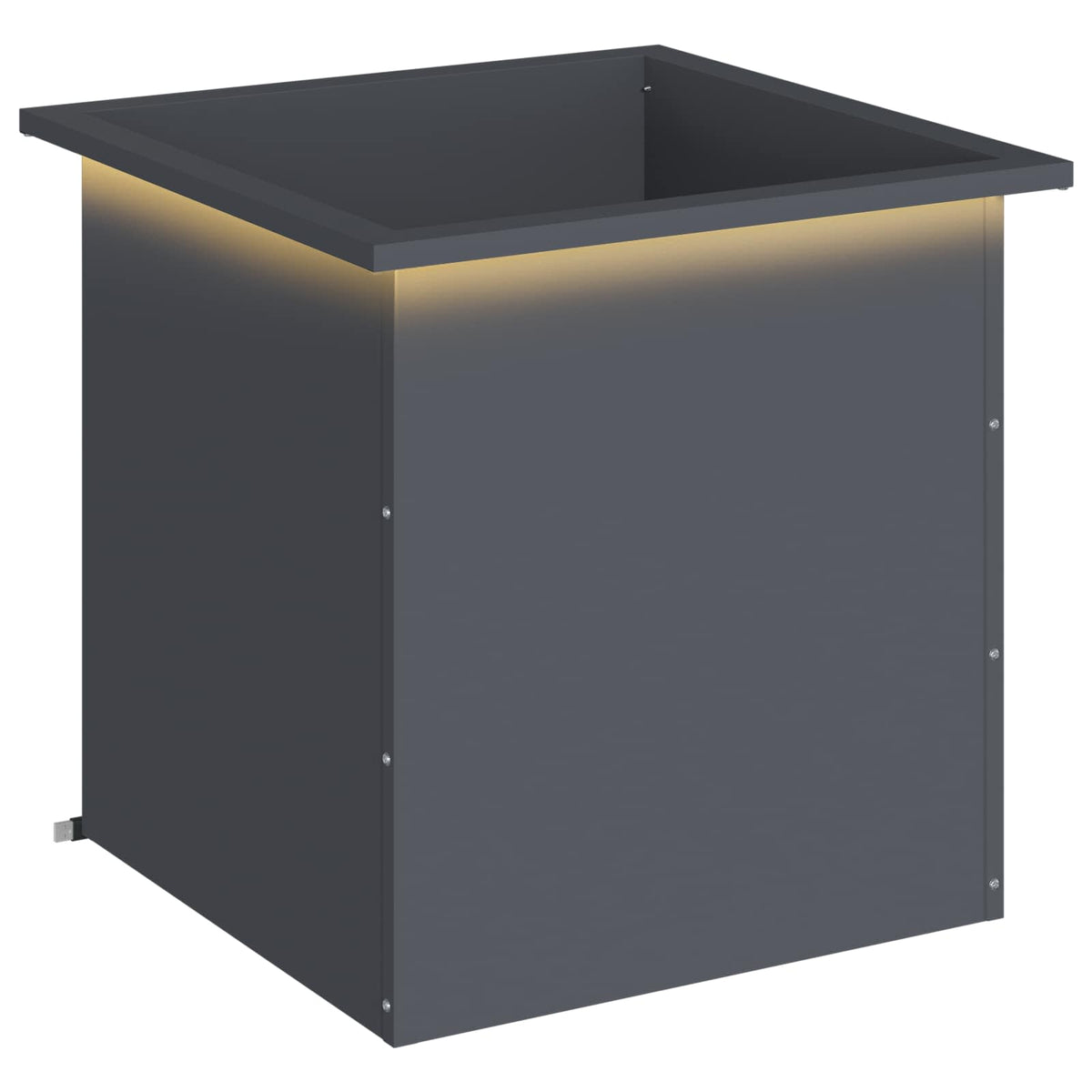 Sodo vazonas su LED Antracitas 50 x 50 x 48 cm Plienas