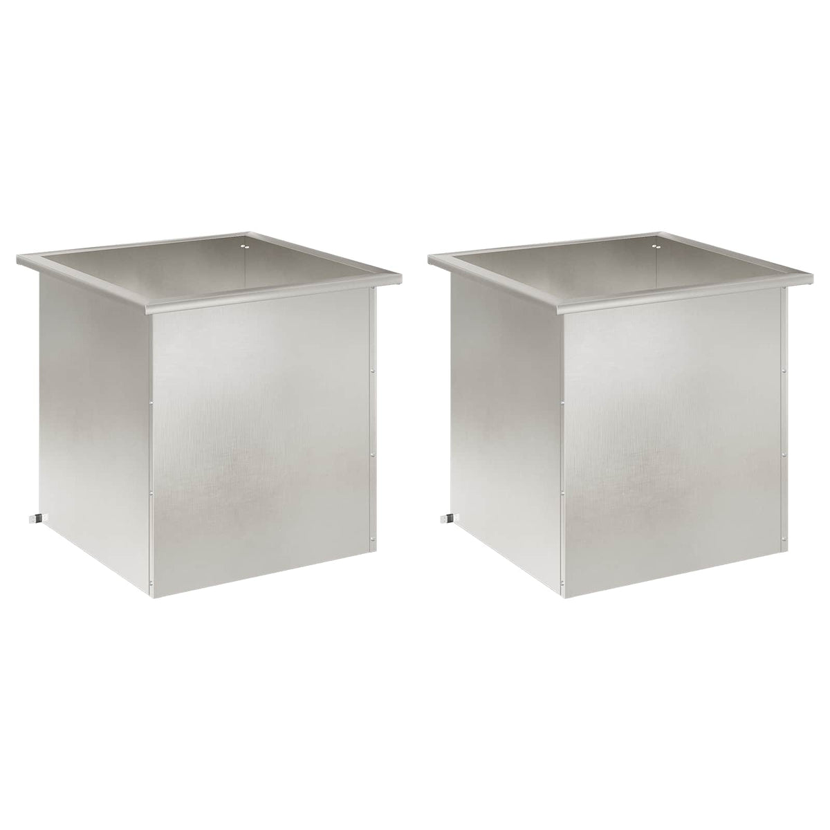Sodo vazonas su LED 2 vnt. Sidabrinė 50 x 50 x 48 cm