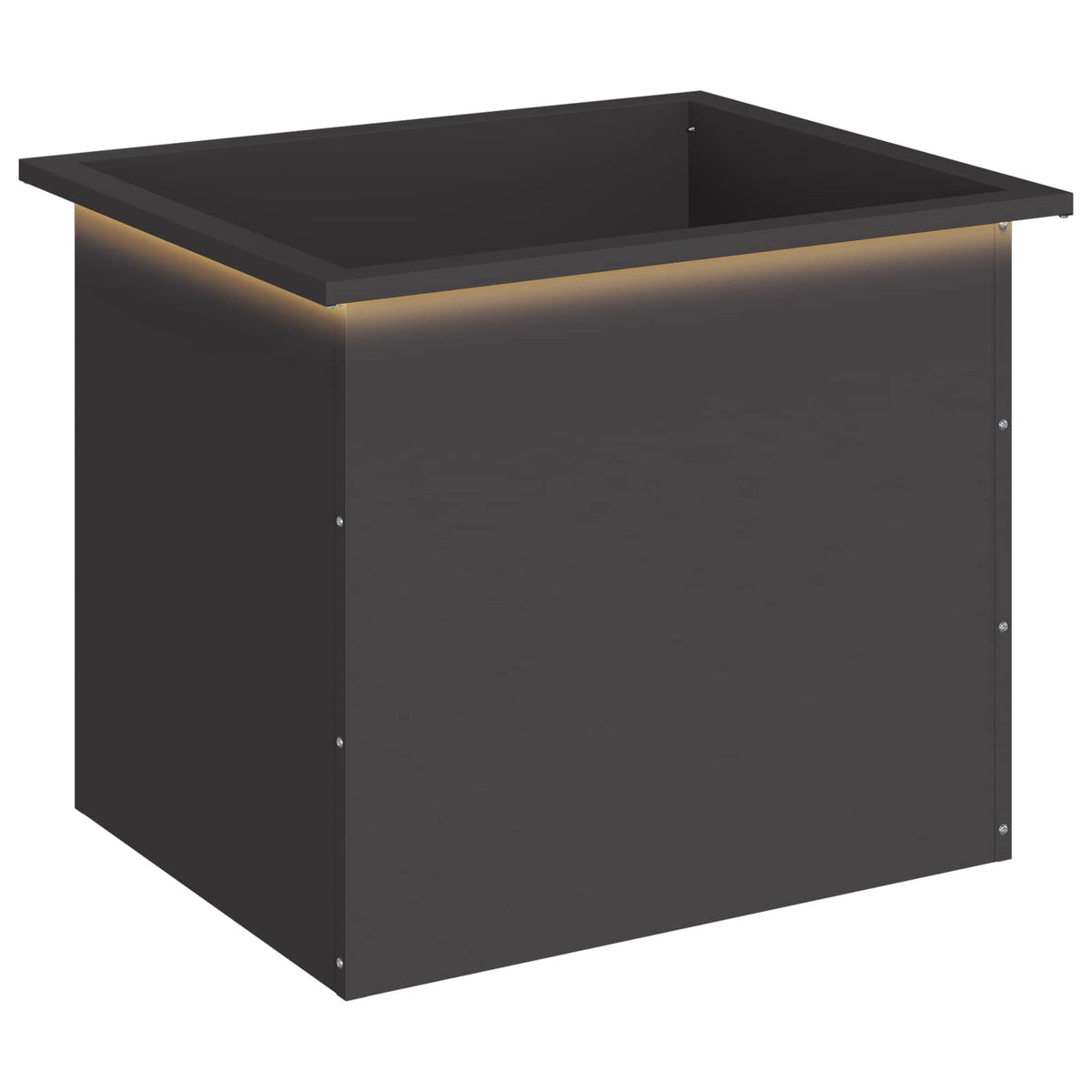 Sodo vazonas su LED Juoda 50 x 60 x 48 cm Plienas