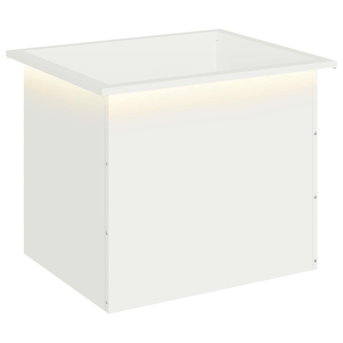 Sodo vazonas su LED Balta 50 x 60 x 48 cm Plienas