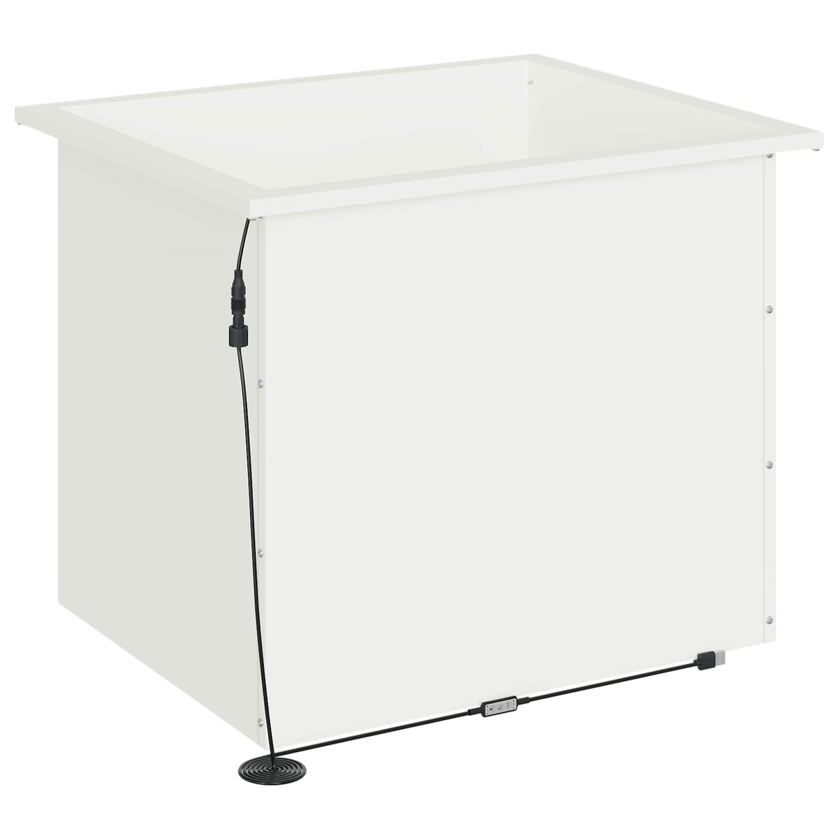 Sodo vazonas su LED Balta 50 x 60 x 48 cm Plienas