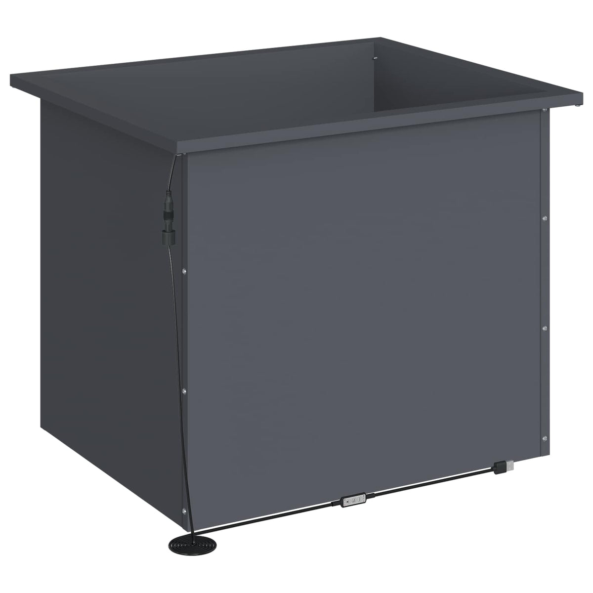 Sodo vazonas su LED Antracitas 50 x 60 x 48 cm Plienas
