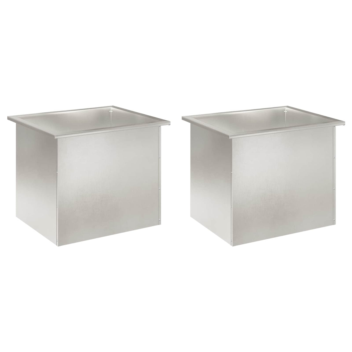 Sodo vazonas su LED 2 vnt. Sidabrinė 50 x 60 x 48 cm