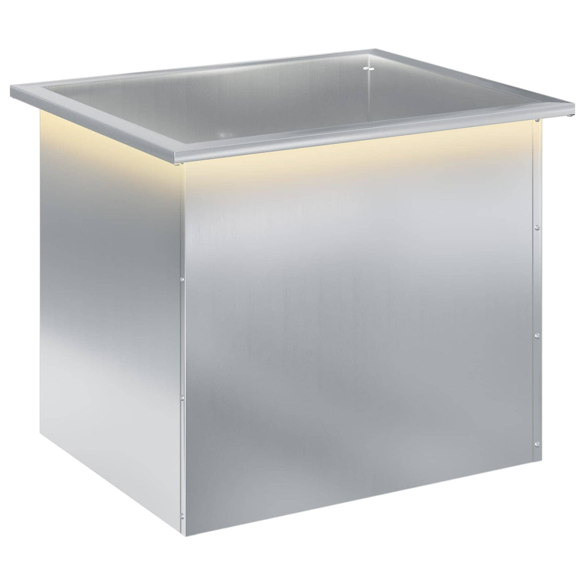 Sodo vazonas su LED Sidabrinė 50 x 60 x 48 cm