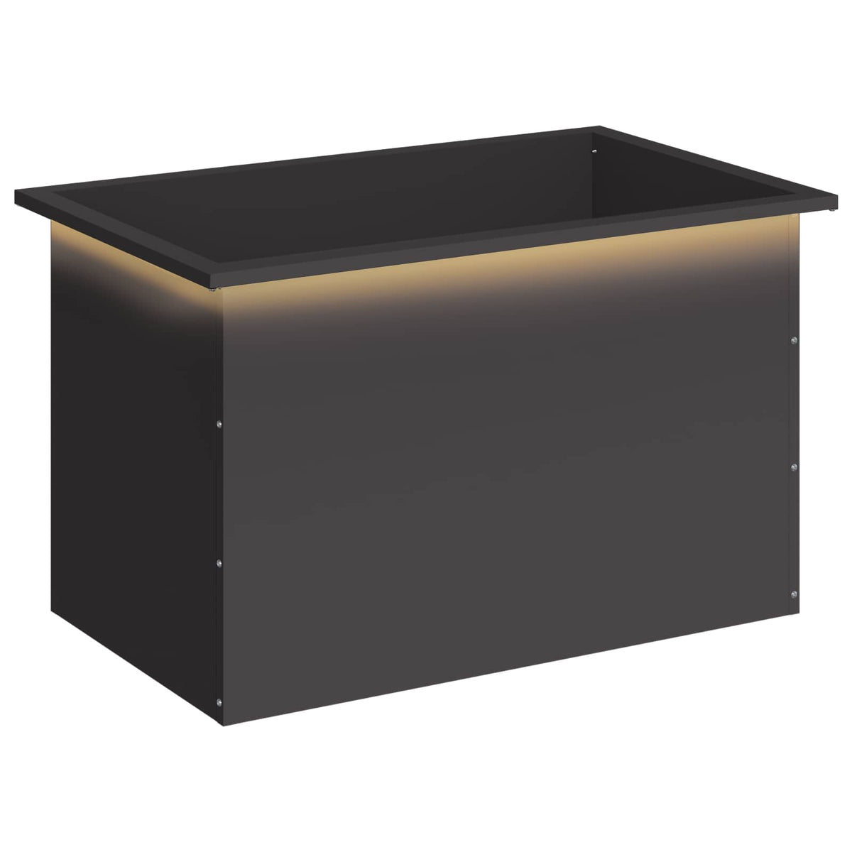 Sodo vazonas su LED Juoda 50 x 80 x 48 cm Plienas