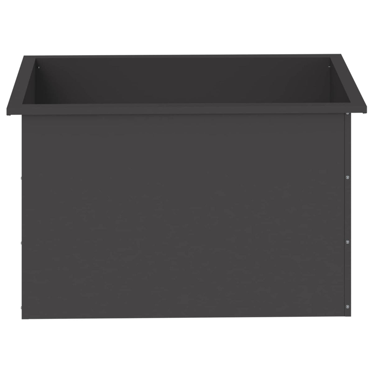 Sodo vazonas su LED 2 vnt. Juoda 50 x 80 x 48 cm Plienas