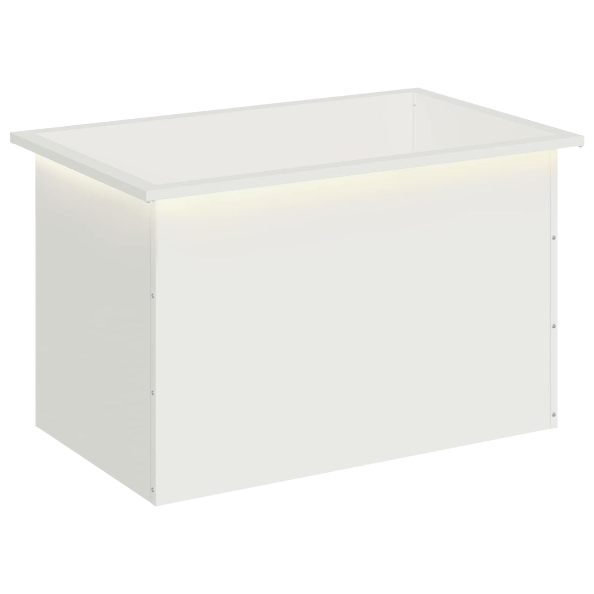 Sodo vazonas su LED Balta 50 x 80 x 48 cm Plienas