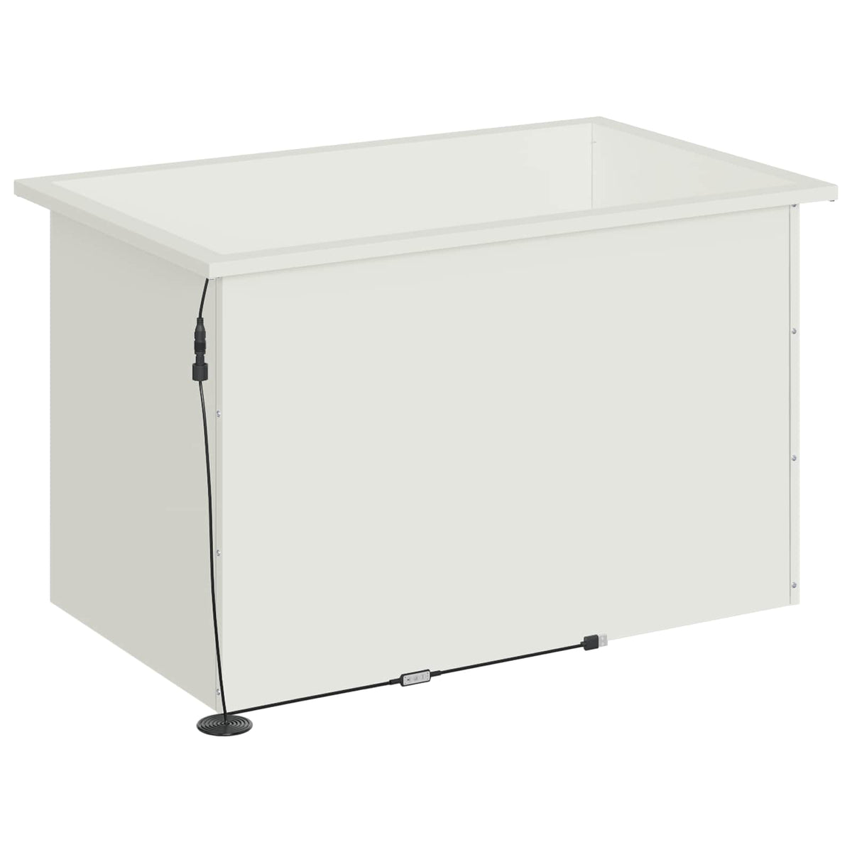Sodo vazonas su LED Balta 50 x 80 x 48 cm Plienas