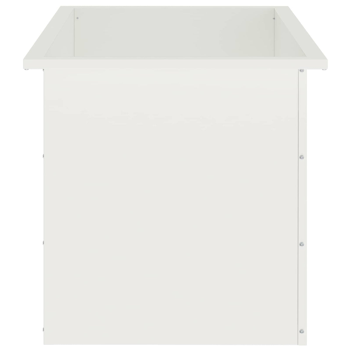 Sodo vazonas su LED 2 vnt. Balta 50 x 80 x 48 cm Plienas