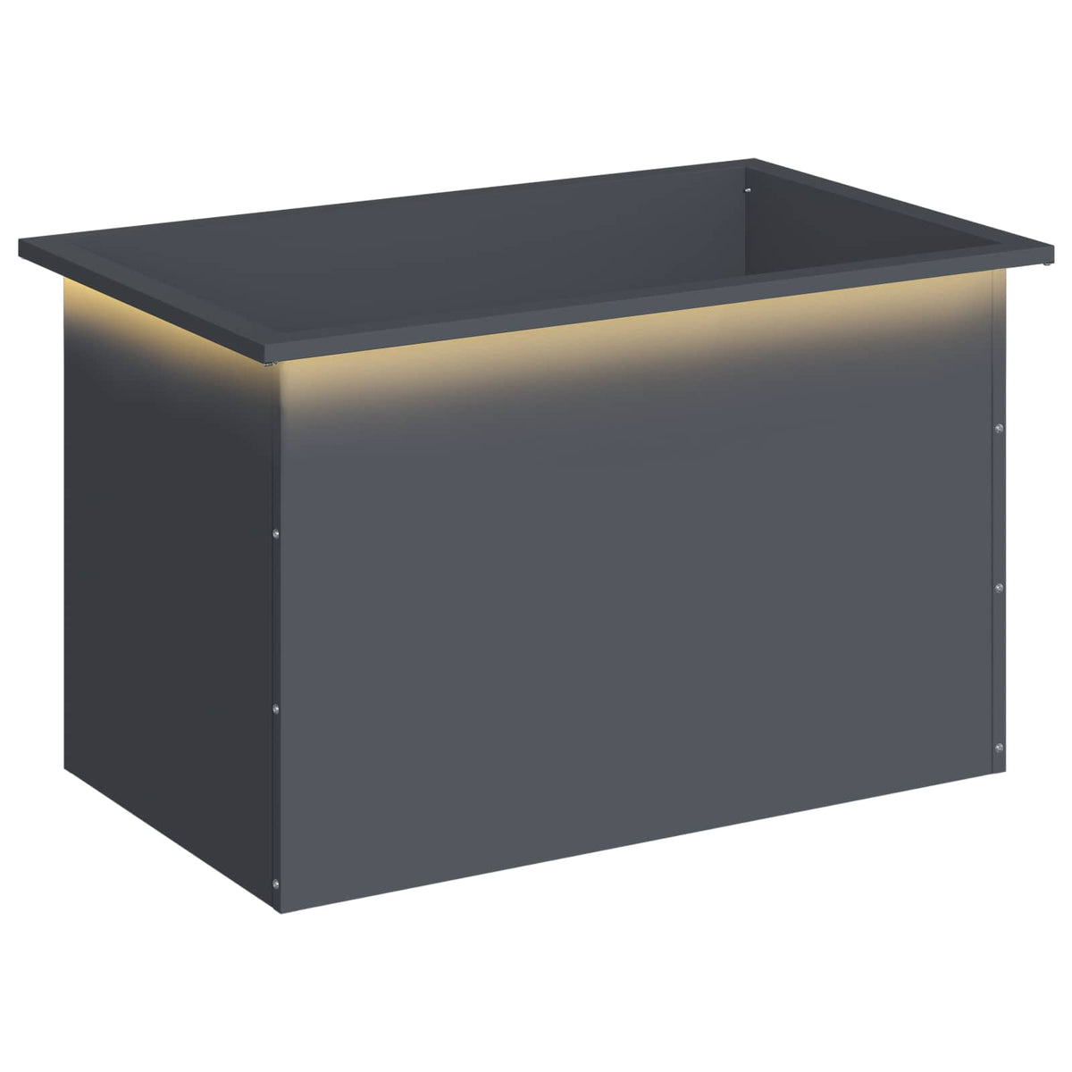 Sodo vazonas su LED Antracitas 50 x 80 x 48 cm Plienas