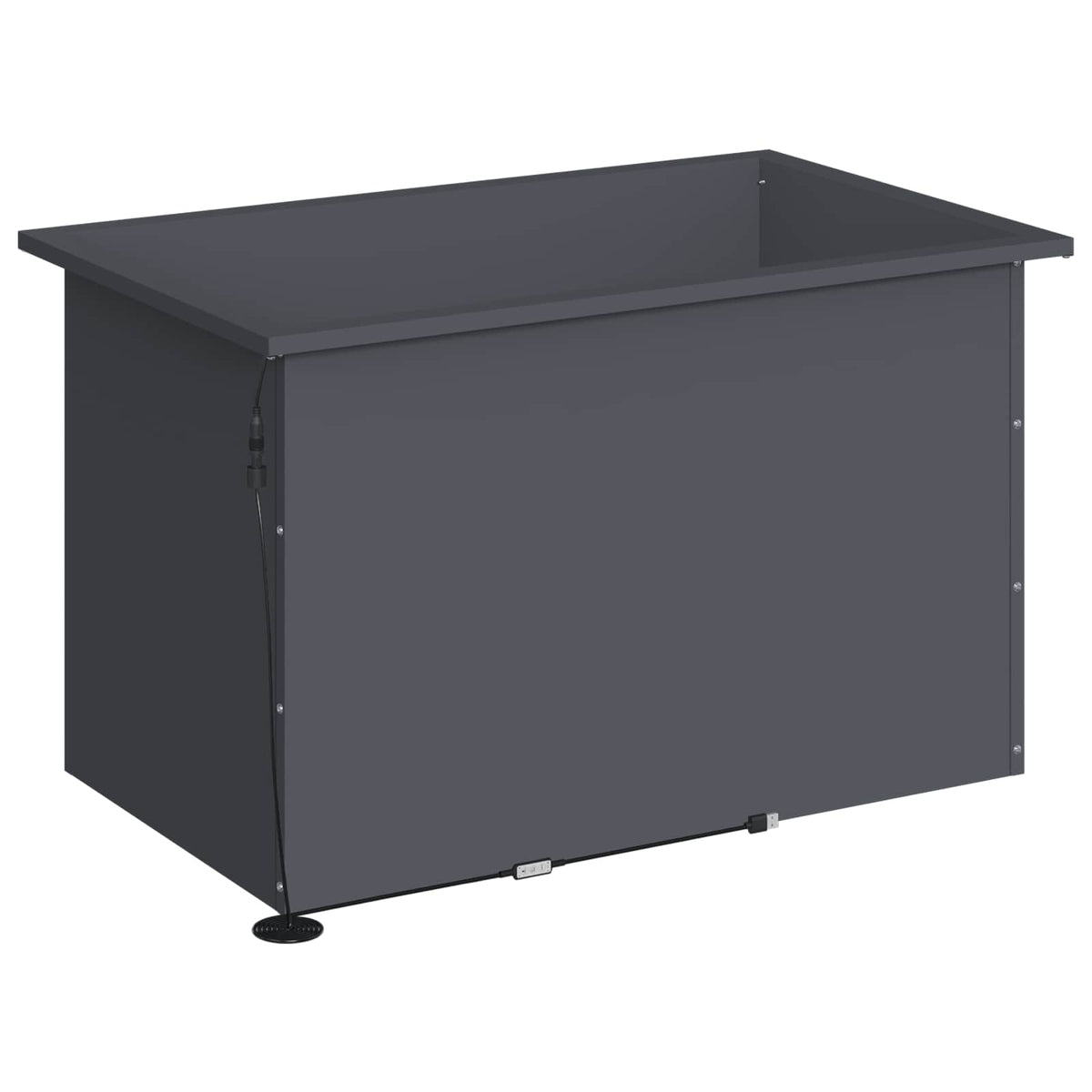 Sodo vazonas su LED 2 vnt. Antracitas 50 x 80 x 48 cm Plienas
