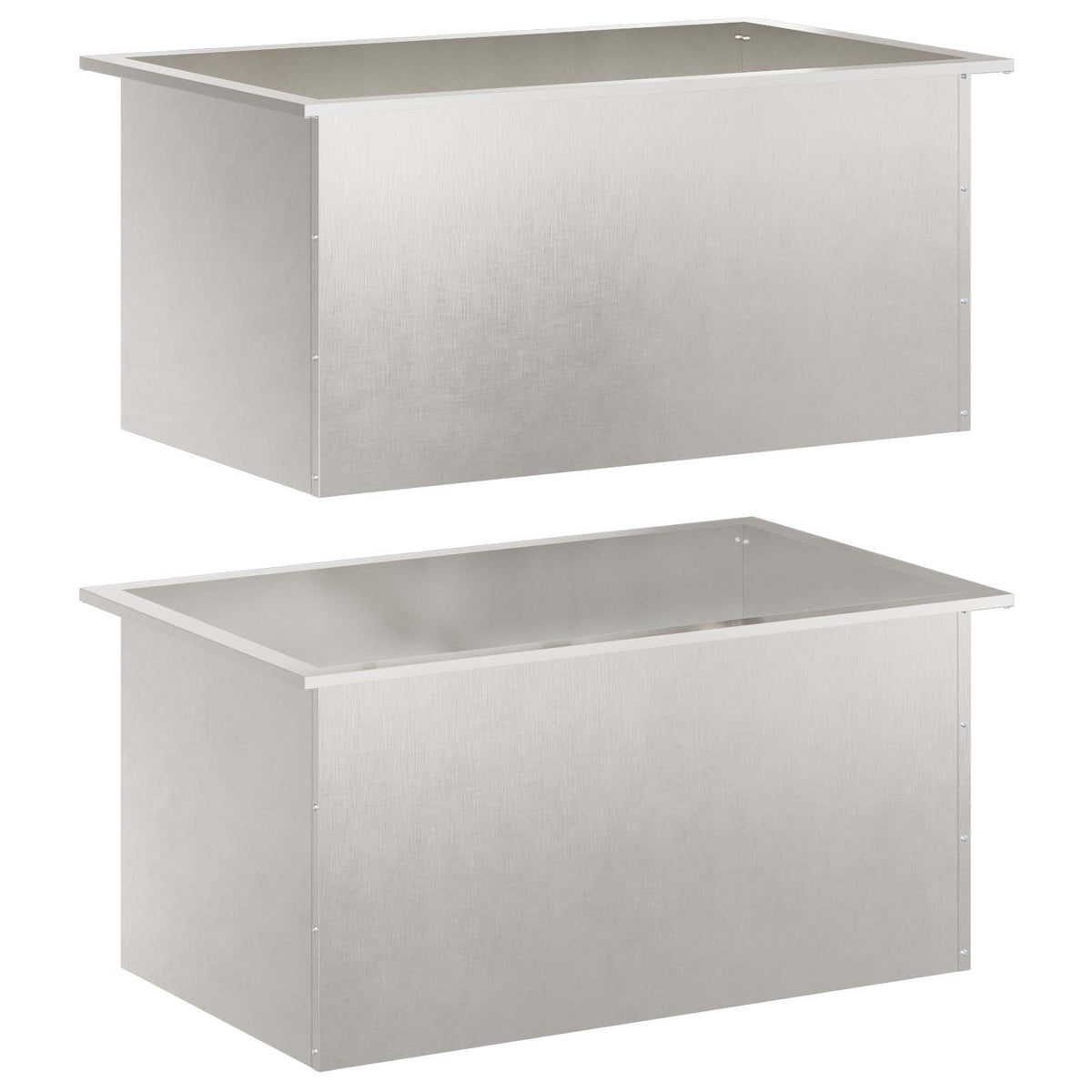 Sodo vazonas su LED 2 vnt. Sidabrinė 50 x 80 x 48 cm