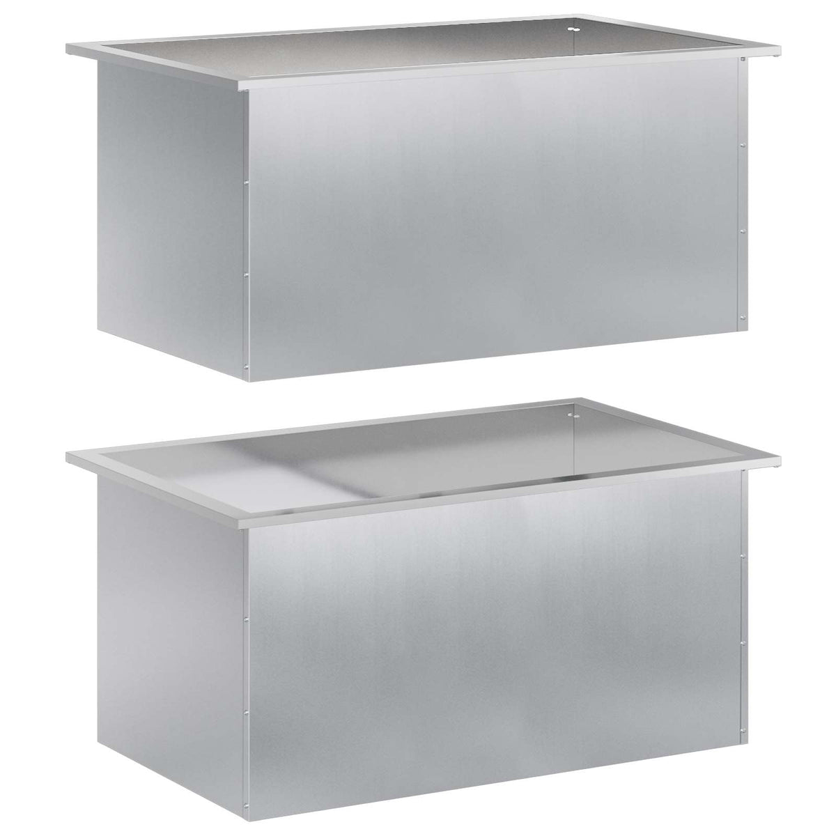 Sodo vazonas su LED 2 vnt. Sidabrinė 50 x 80 x 48 cm