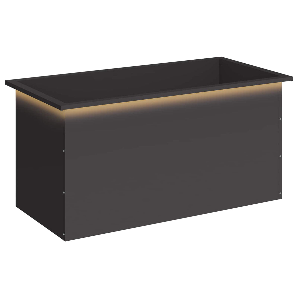 Sodo vazonas su LED Juoda 50 x 100 x 48 cm Plienas