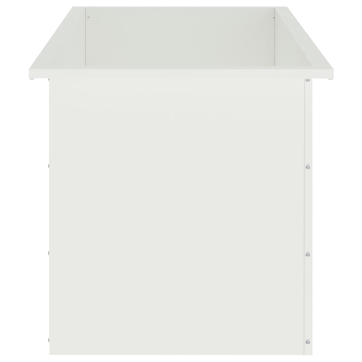 Sodo vazonas su LED 2 vnt. Balta 50 x 100 x 48 cm Plienas