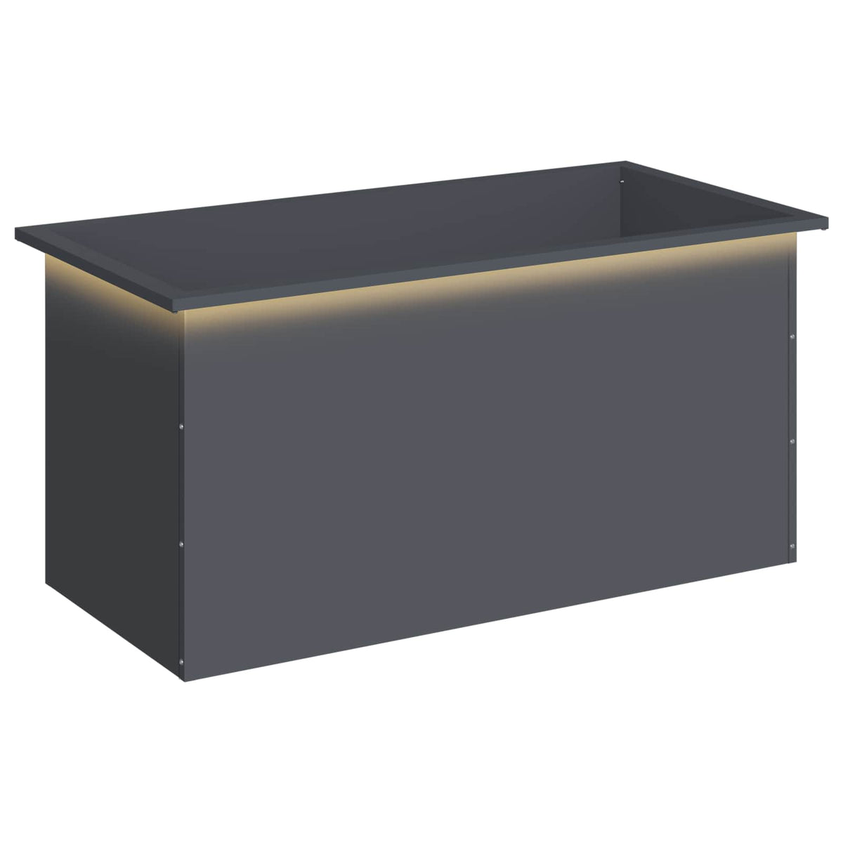 Sodo vazonas su LED Antracitas 50 x 100 x 48 cm Plienas