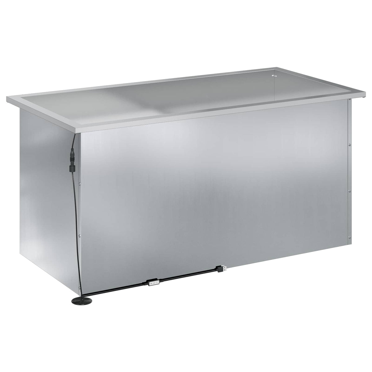 Sodo vazonas su LED 2 vnt. Sidabrinė 50 x 100 x 48 cm