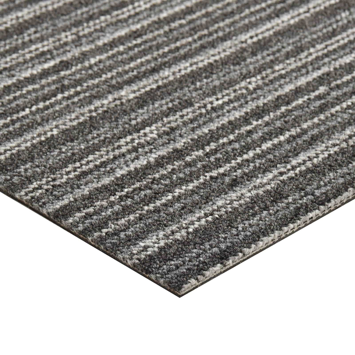 Kilimas 20 pcs Juostuota antracito spalvos 50 x 50 cm