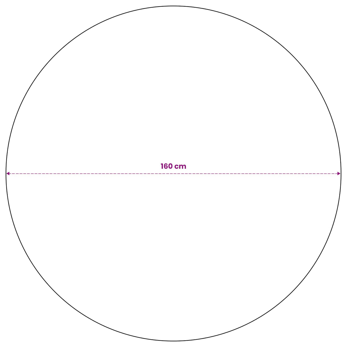 Kilimas Natūrali ir juoda Ø 160 cm PET