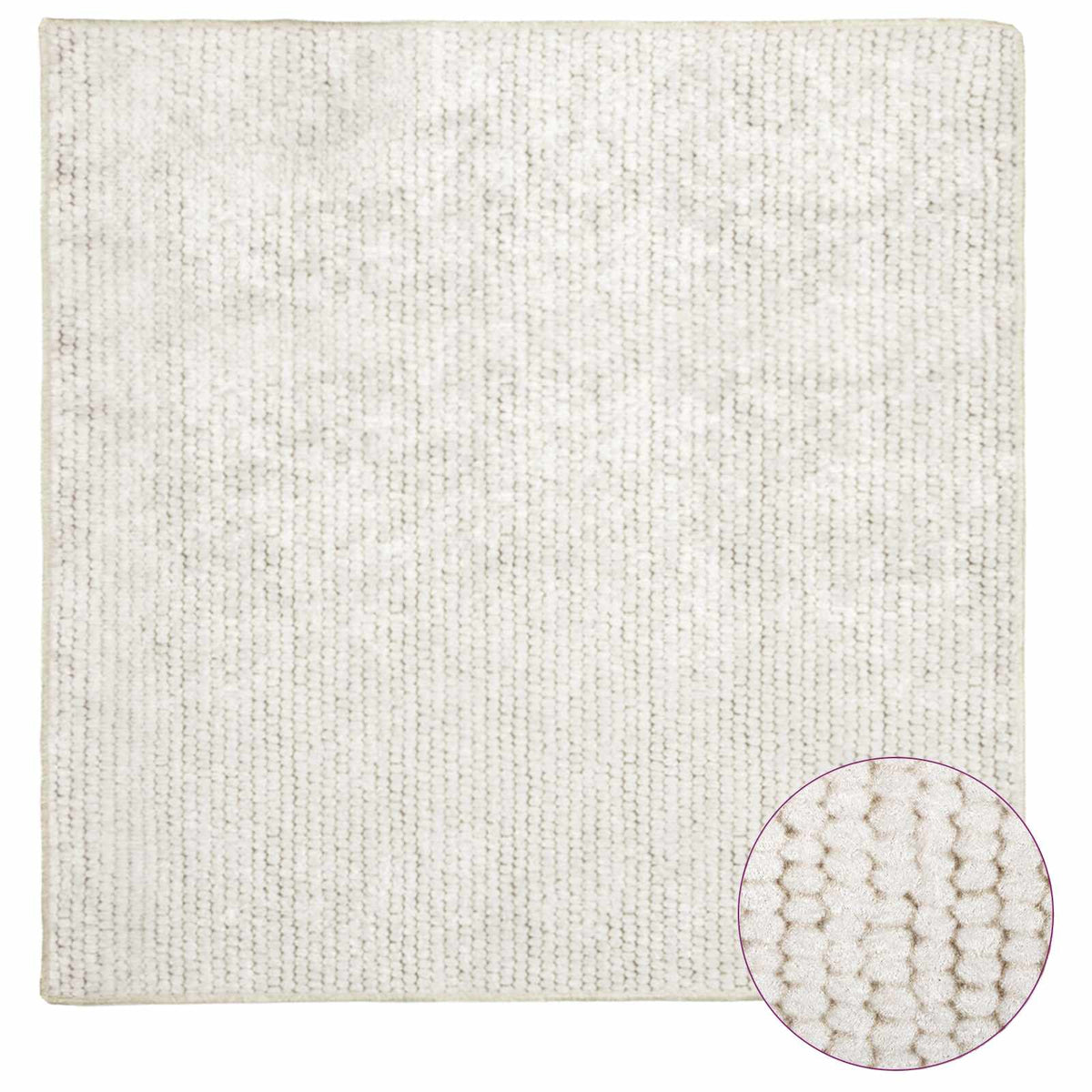 Kilimas Kreminė 100 x 100 cm 100% poliesteris 3 mm Plaunamas