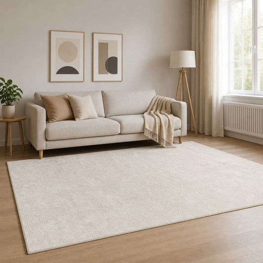 Kilimas Kreminė 190 x 300 cm 100% poliesteris 3 mm Plaunamas