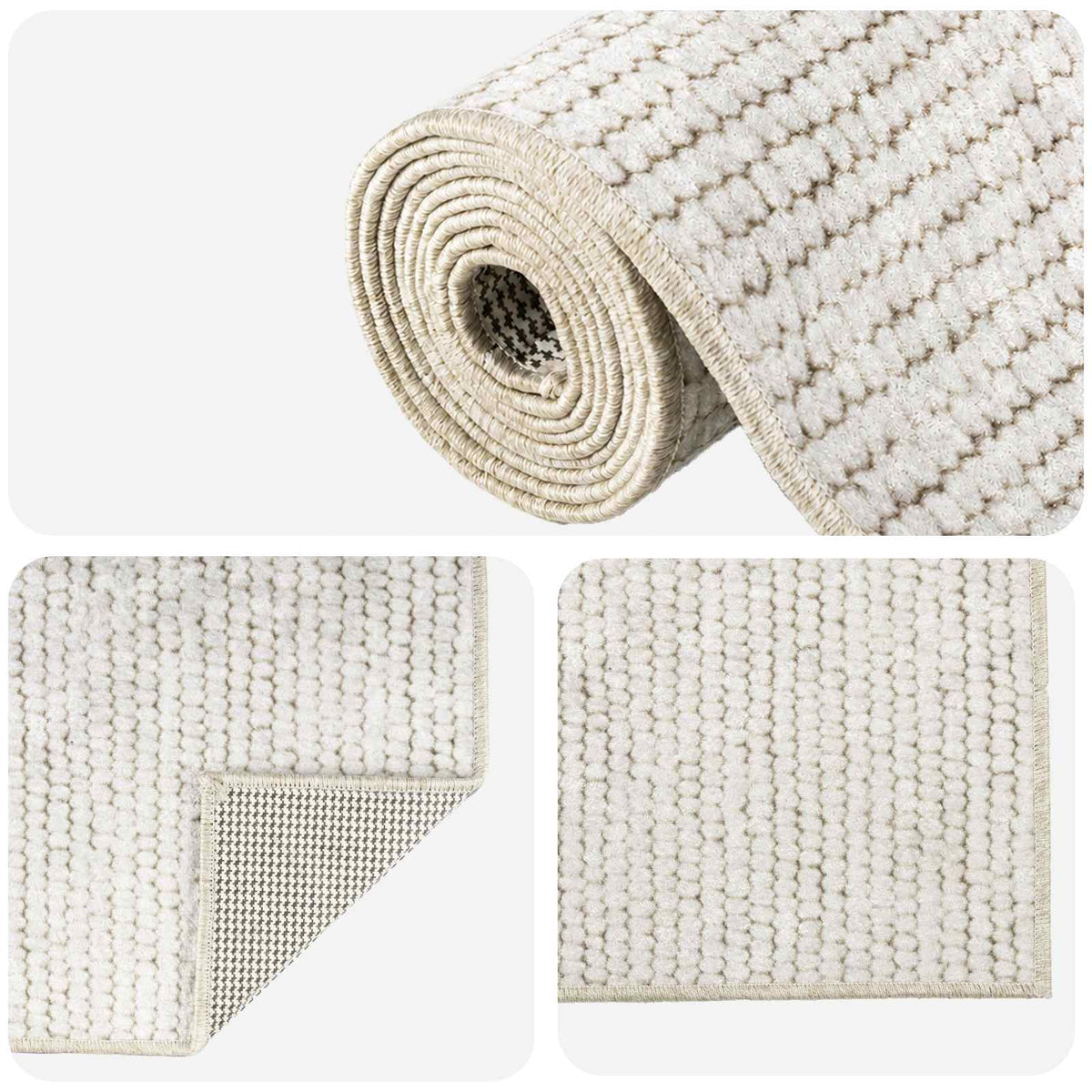 Kilimas Kreminė 300 x 400 cm 100% poliesteris 3 mm Plaunamas