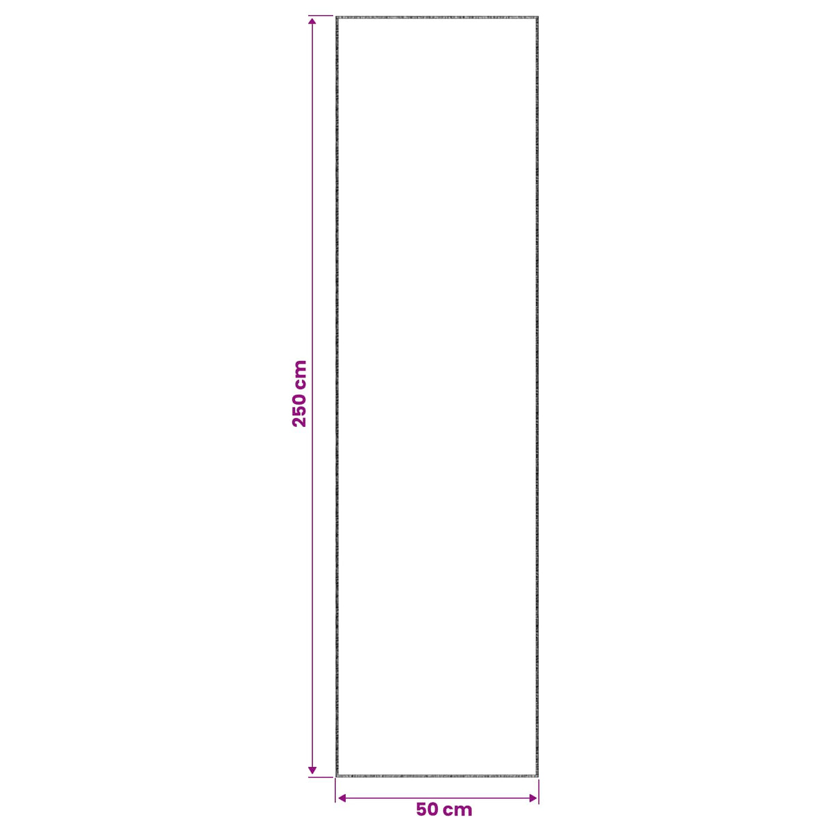 Kilimas Smėlio 50 x 250 cm 100% poliesteris 3 mm Plaunamas