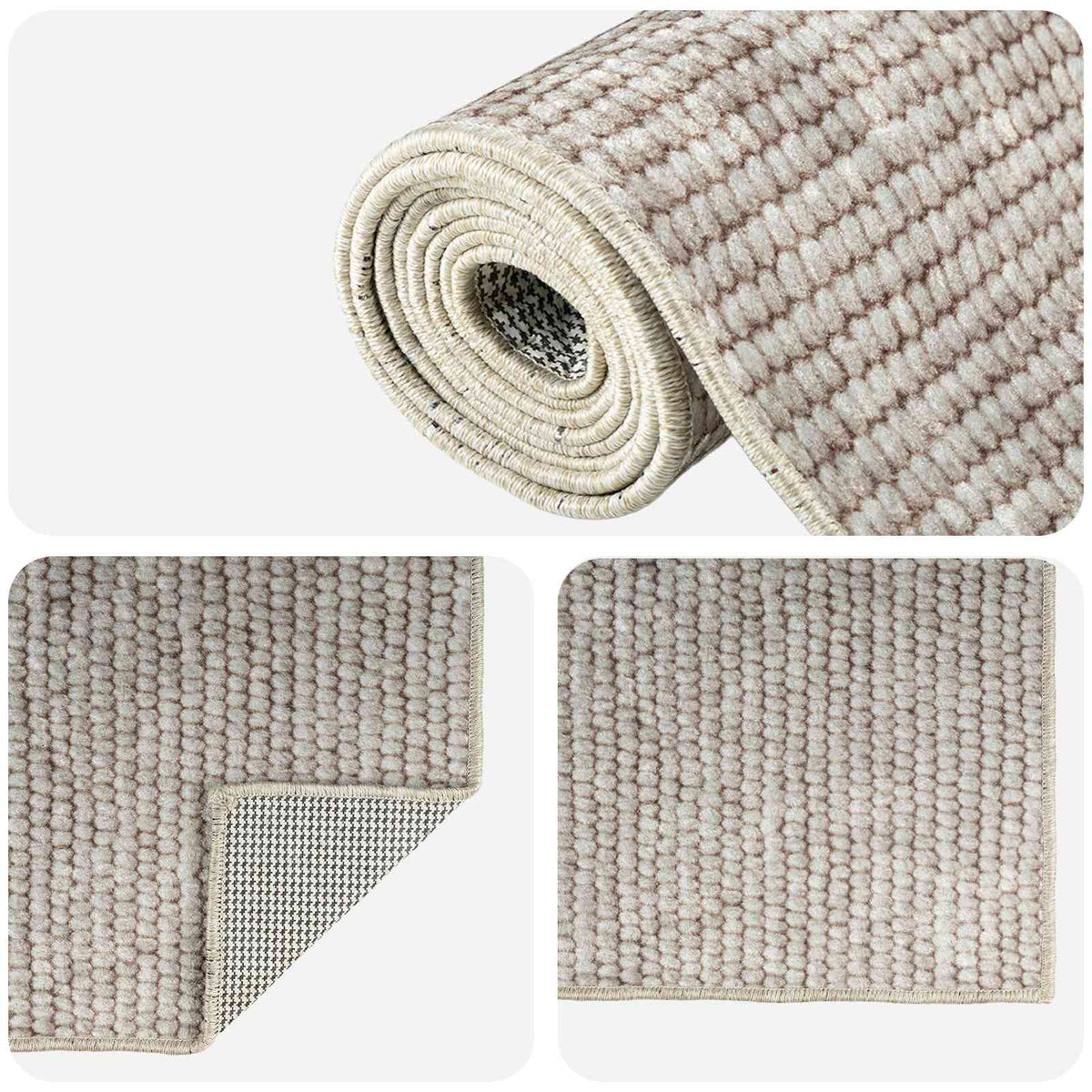 Kilimas Smėlio 50 x 400 cm 100% poliesteris 3 mm Plaunamas