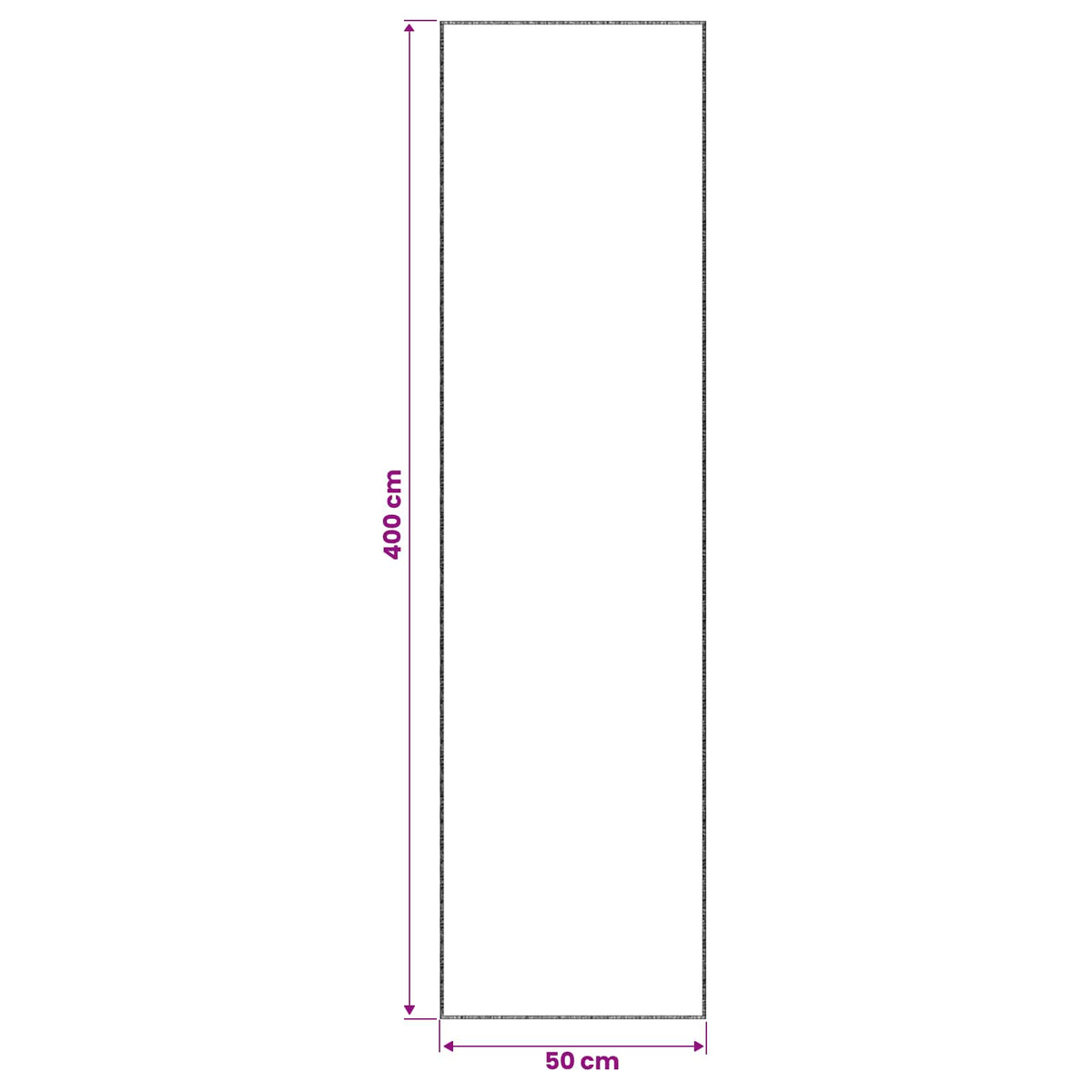 Kilimas Smėlio 50 x 400 cm 100% poliesteris 3 mm Plaunamas