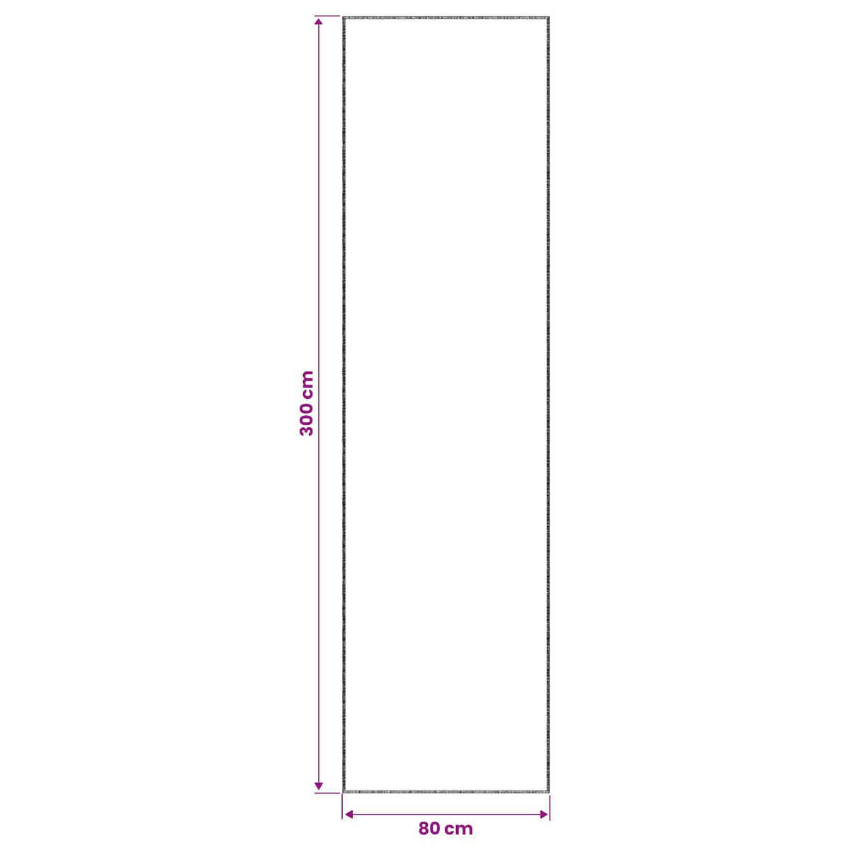 Kilimas Smėlio 80 x 300 cm 100% poliesteris 3 mm Plaunamas