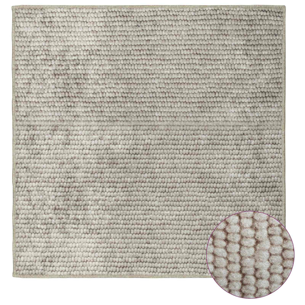 Kilimas Smėlio 100 x 100 cm 100% poliesteris 3 mm Plaunamas