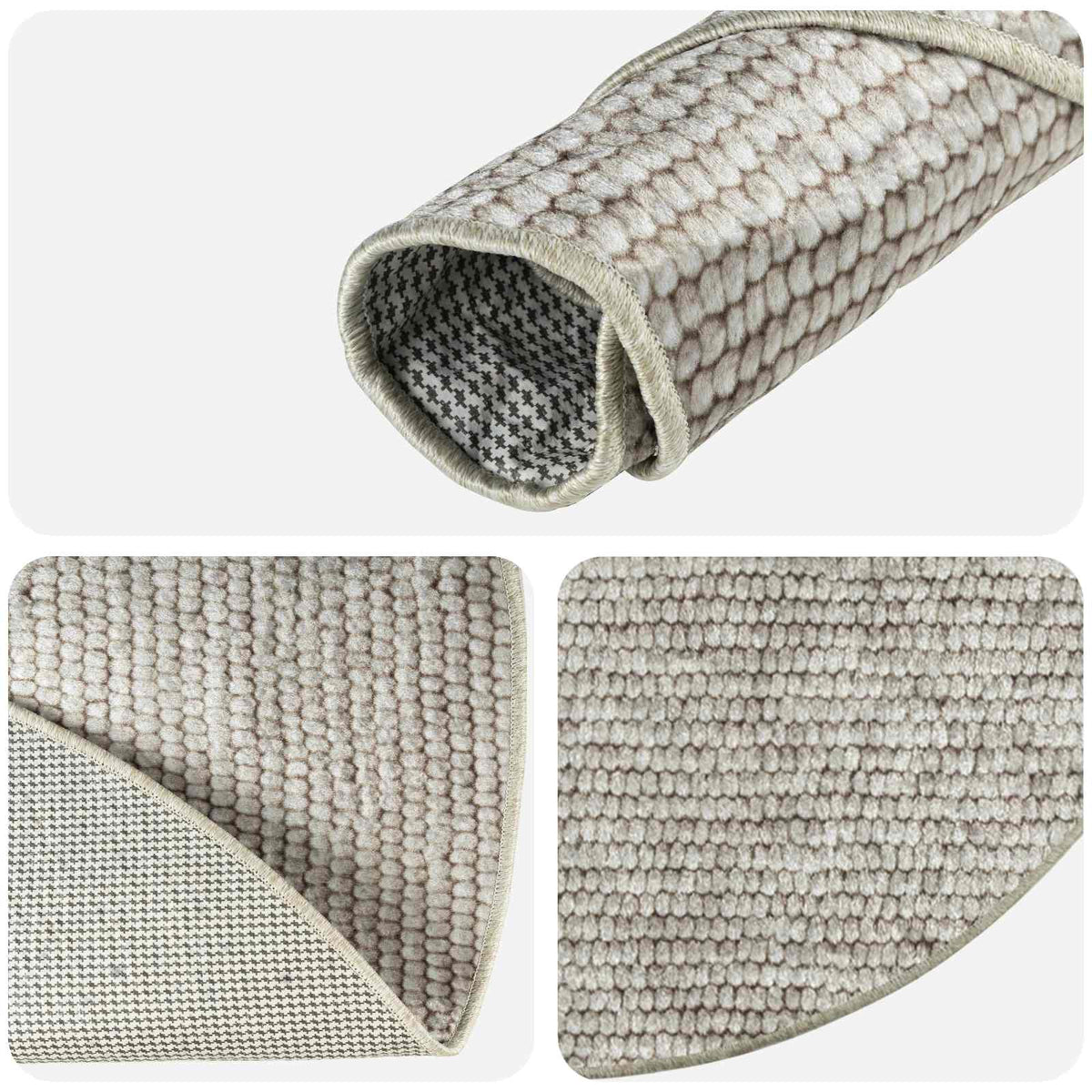 Kilimas Smėlio Ø 120 cm 100% poliesteris 3 mm Plaunamas