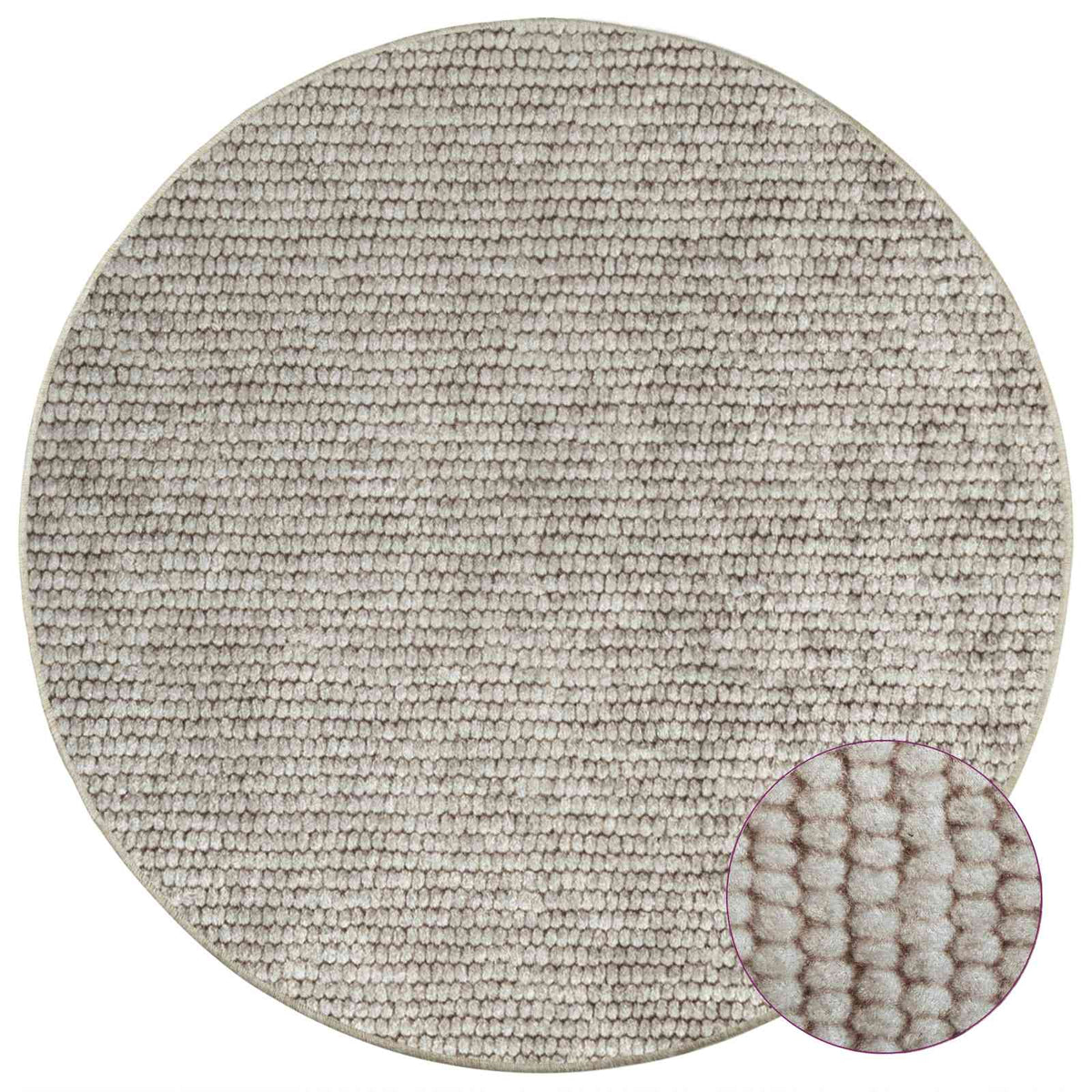 Kilimas Smėlio Ø 120 cm 100% poliesteris 3 mm Plaunamas