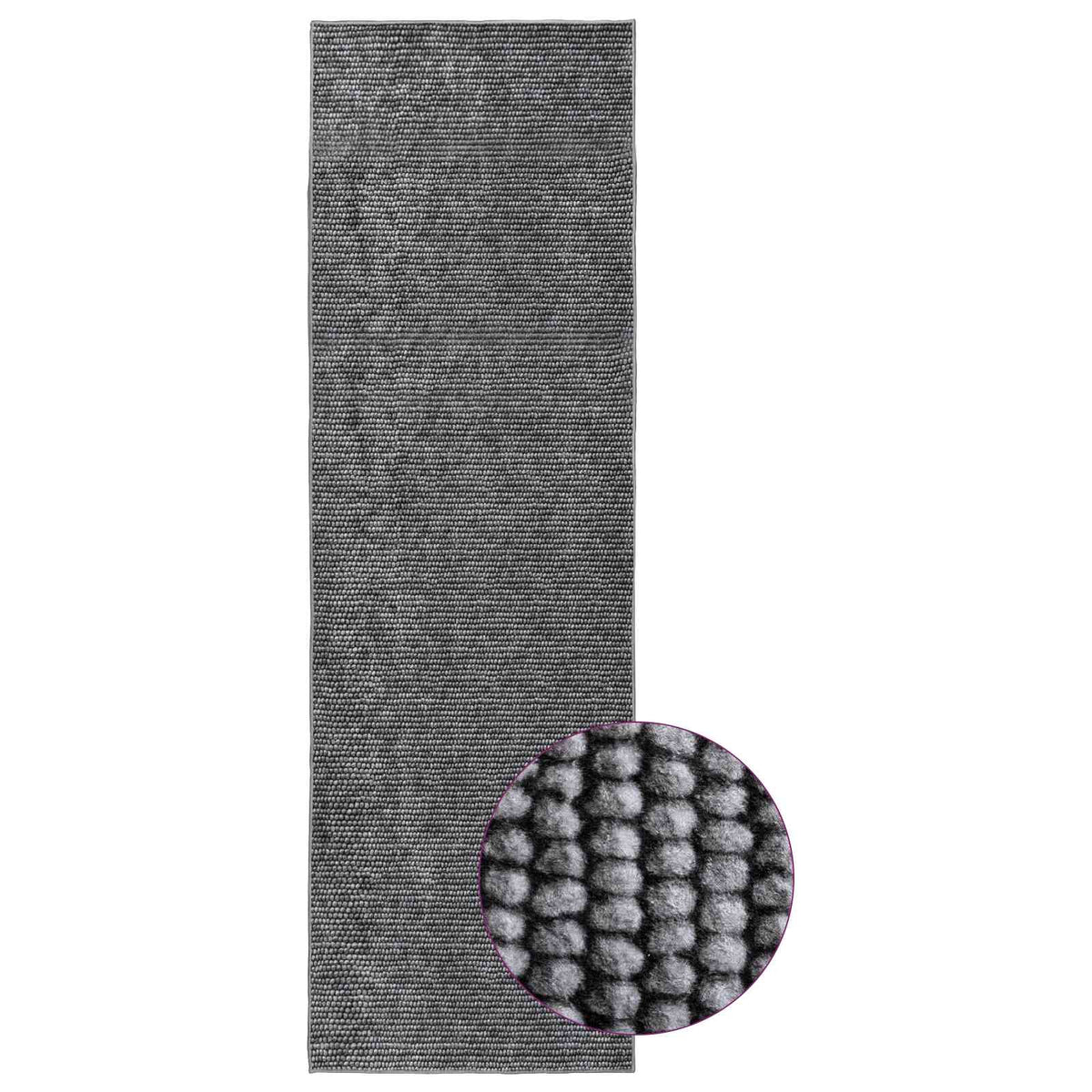 Kilimas Antracito 50 x 300 cm 100% poliesteris 3 mm Plaunamas