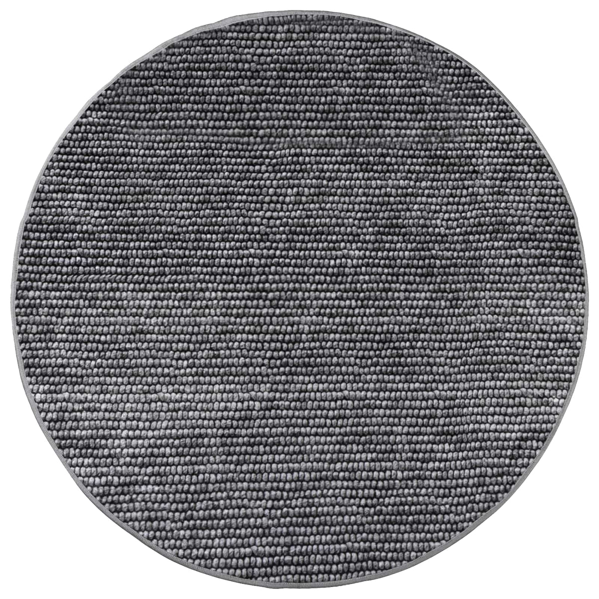 Kilimas Antracito Ø 120 cm 100% poliesteris 3 mm Plaunamas