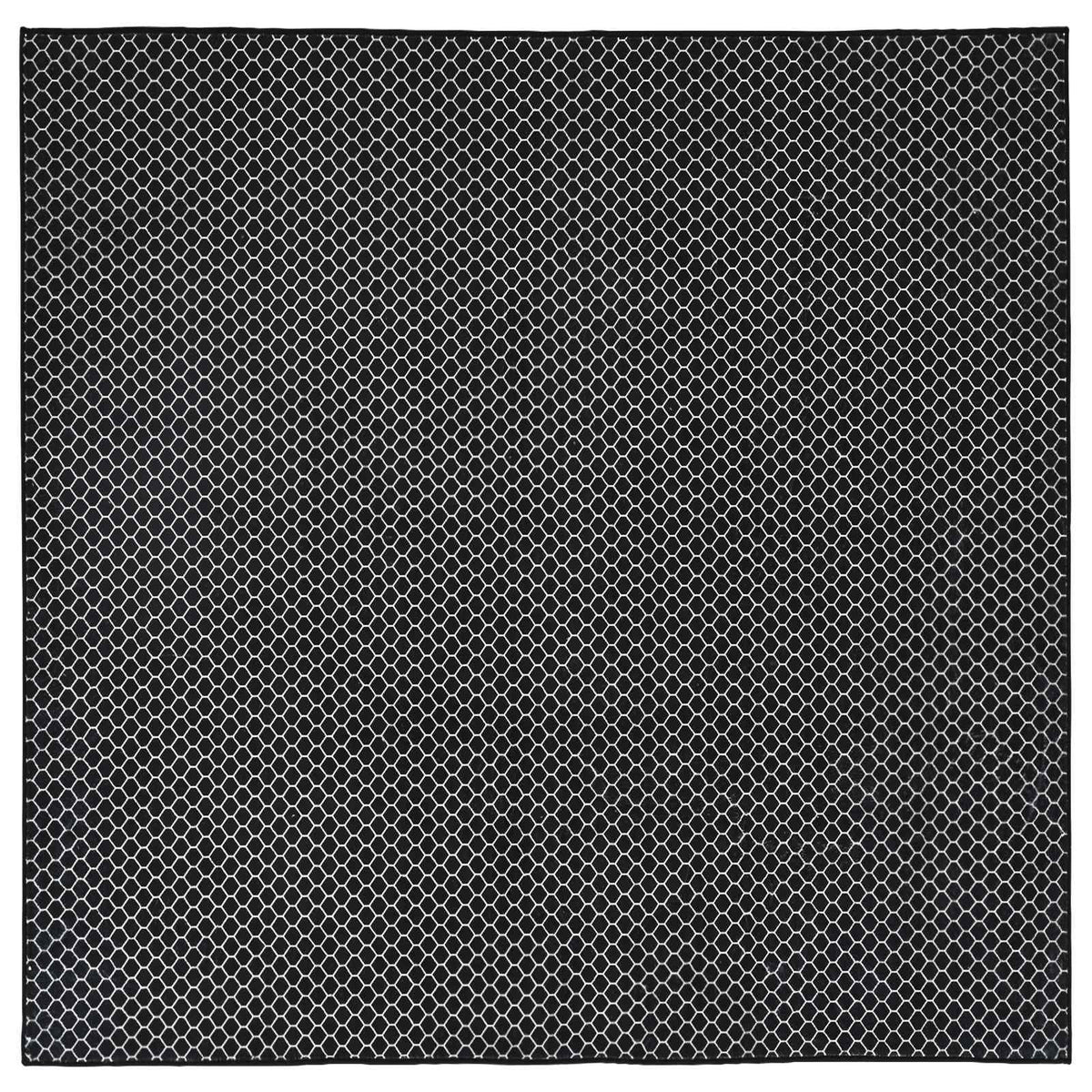 Kilimas ORIZ Juodas tinklelio raštas 240 x 240 cm