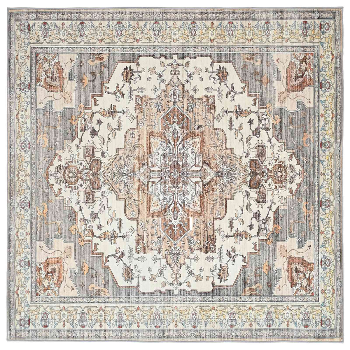 Kilimas ORIZ Ruda 240 x 240 cm 100% poliesteris