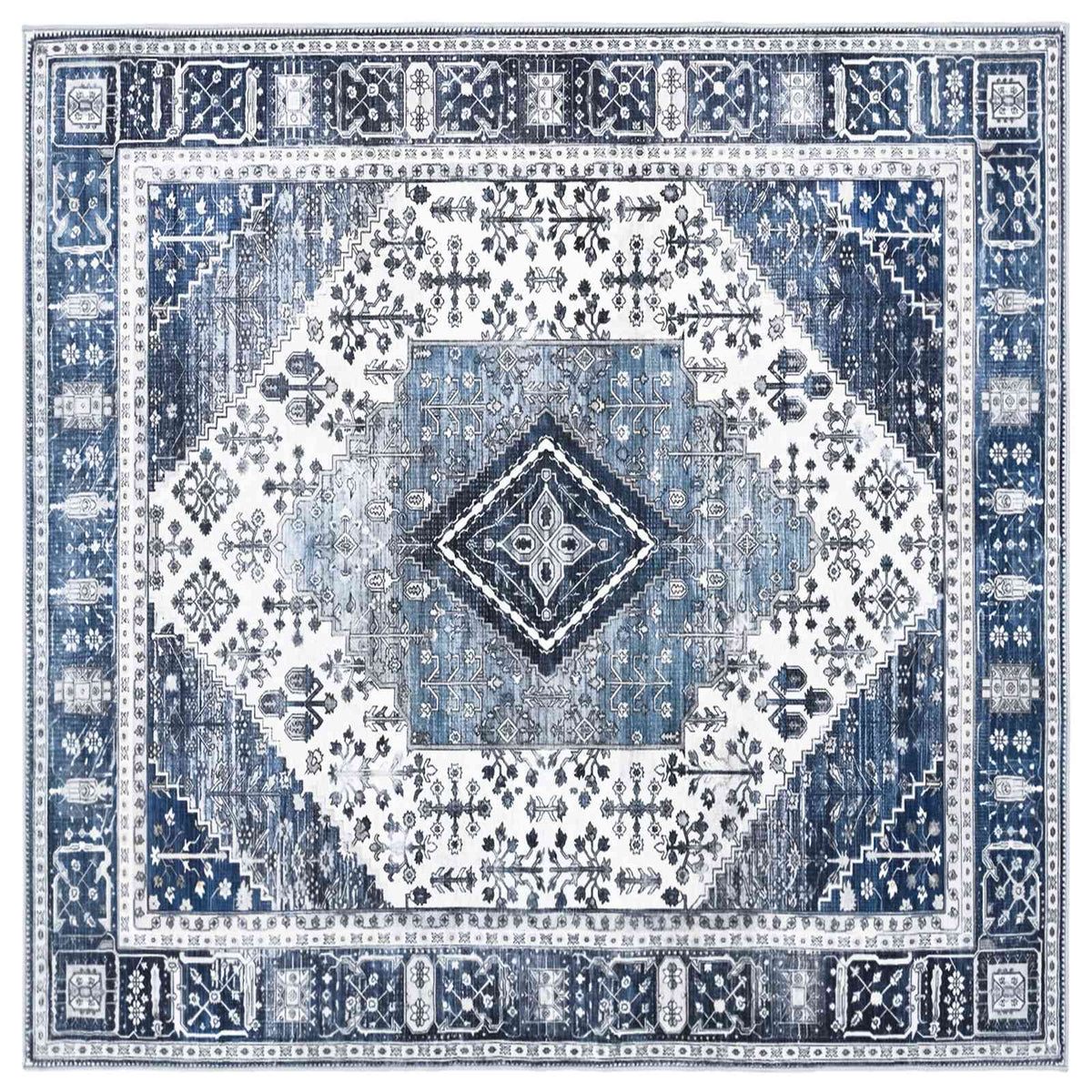 Kilimas ORIZ Tamsiai mėlyna 160 x 160 cm 100% poliesteris