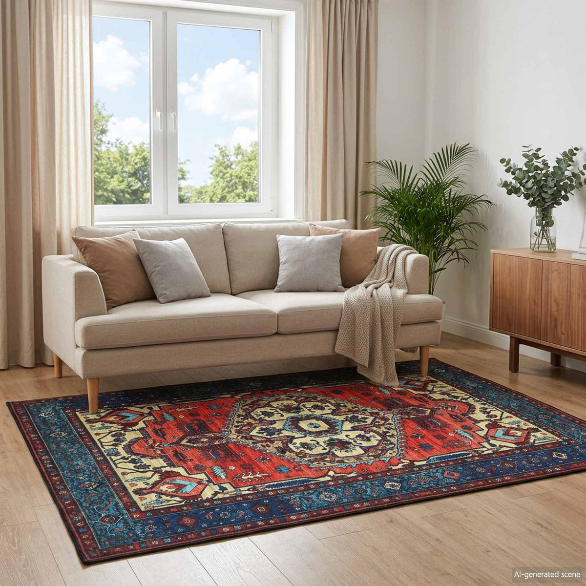 Kilimas ORIZ Raudona 200 x 280 cm 100% poliesteris