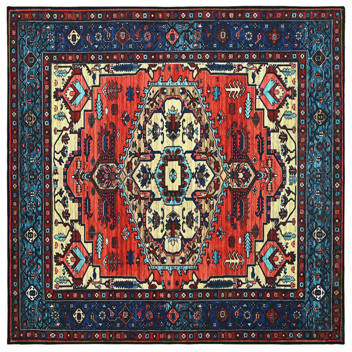 Kilimas ORIZ Raudona 200 x 200 cm 100% poliesteris